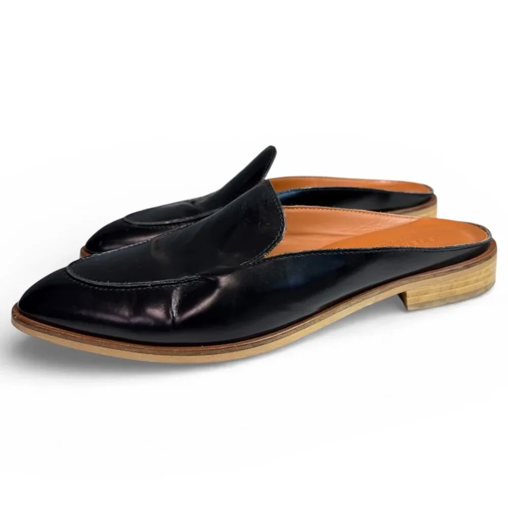 Everlane The Modern Loafer Mule in Black Leather Made in Italy $155 Size 9.5 M - Picture 3 of 8